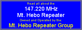 Click here to read all about the Mt. Hebo 147.22 MHz voice repeater